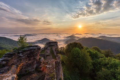 Sonnenaufgang auf der Wegelnburg